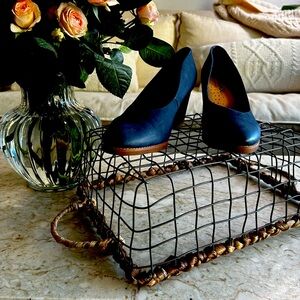 Softwalk Kolette Nubuck Suede Navy Blue Comfort Pumps